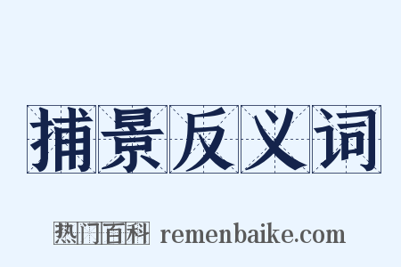 捕景反义词是什么意思的图片